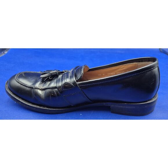 BOSTONIAN Florentine Black Leather Tassel Loafers Men Size 8.5 Made in India - Picture 4 of 14